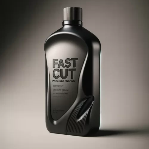 DALL·E 2024-02-01 19.45.32 - Design a sleek, modern black bottle for a fast cut polishing compound, focusing on the shape and texture of the bottle itself without any labels or br